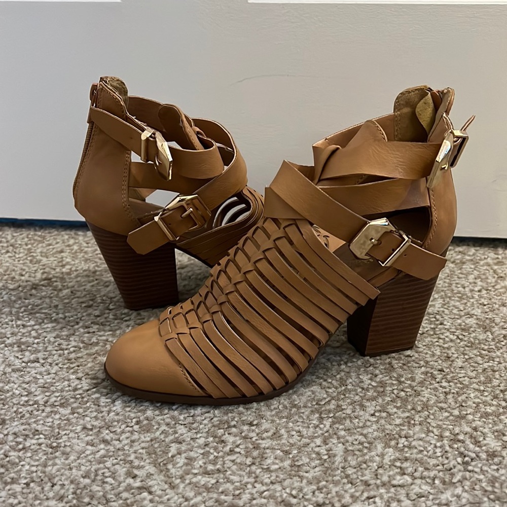 Charlotte Russe Brown Strappy Heels